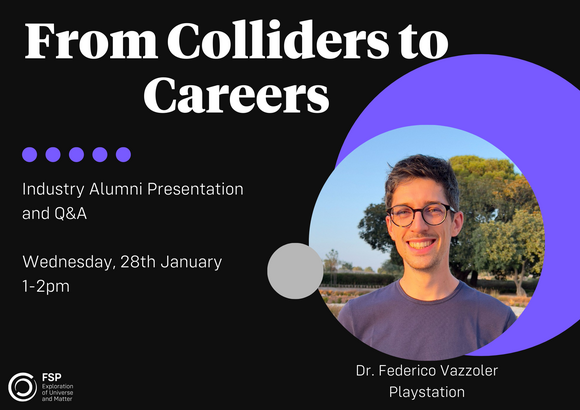 Invitation for the Transfer Event From Colliders to Careers with former CMS postgraduate and now Playstation employee